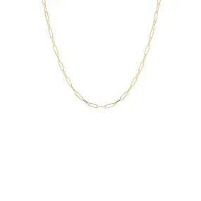 14k Gold Small Paperclip Chain