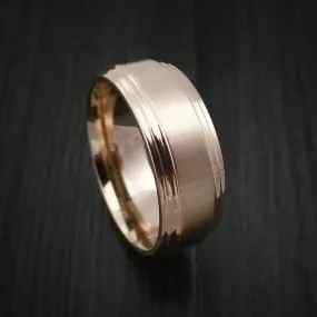 14K Rose Gold Classic Style Wedding Men's Band Custom Made