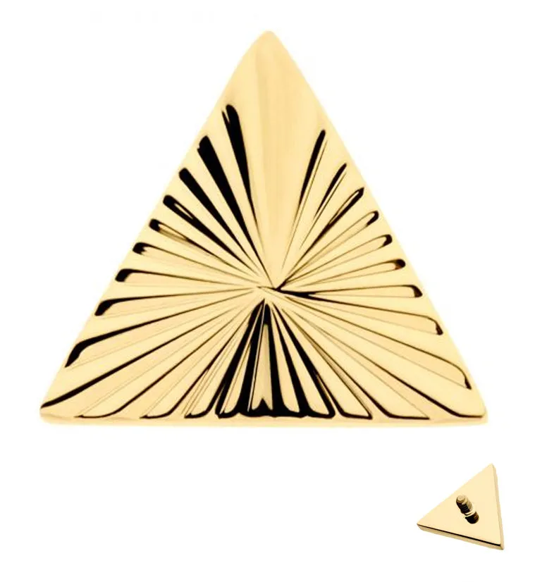 24kt Gold PVD Score Triangle Internally Threaded Top