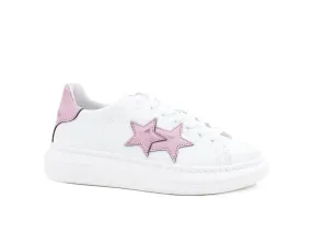 2STAR Sneaker PR Low Retro Vintage Bianco Rosa 2SD3077