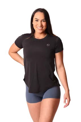 Airlift Tie-Back Black Tee