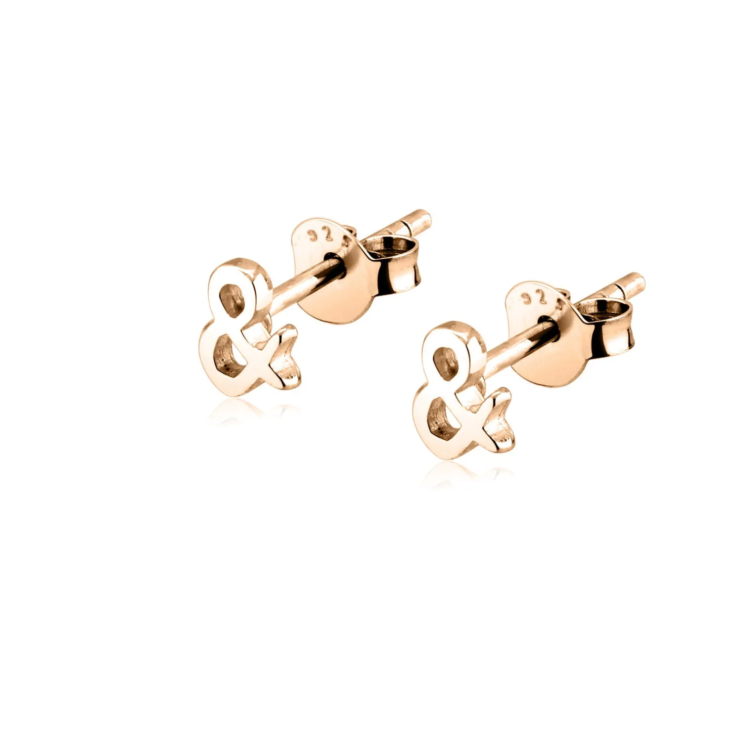 Ampersand Symbol Stud Earrings