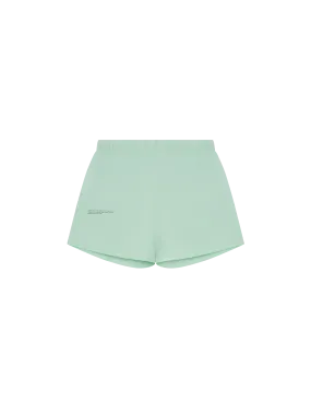 Archive Cotton Pajama Loose Shorts—lagoon green