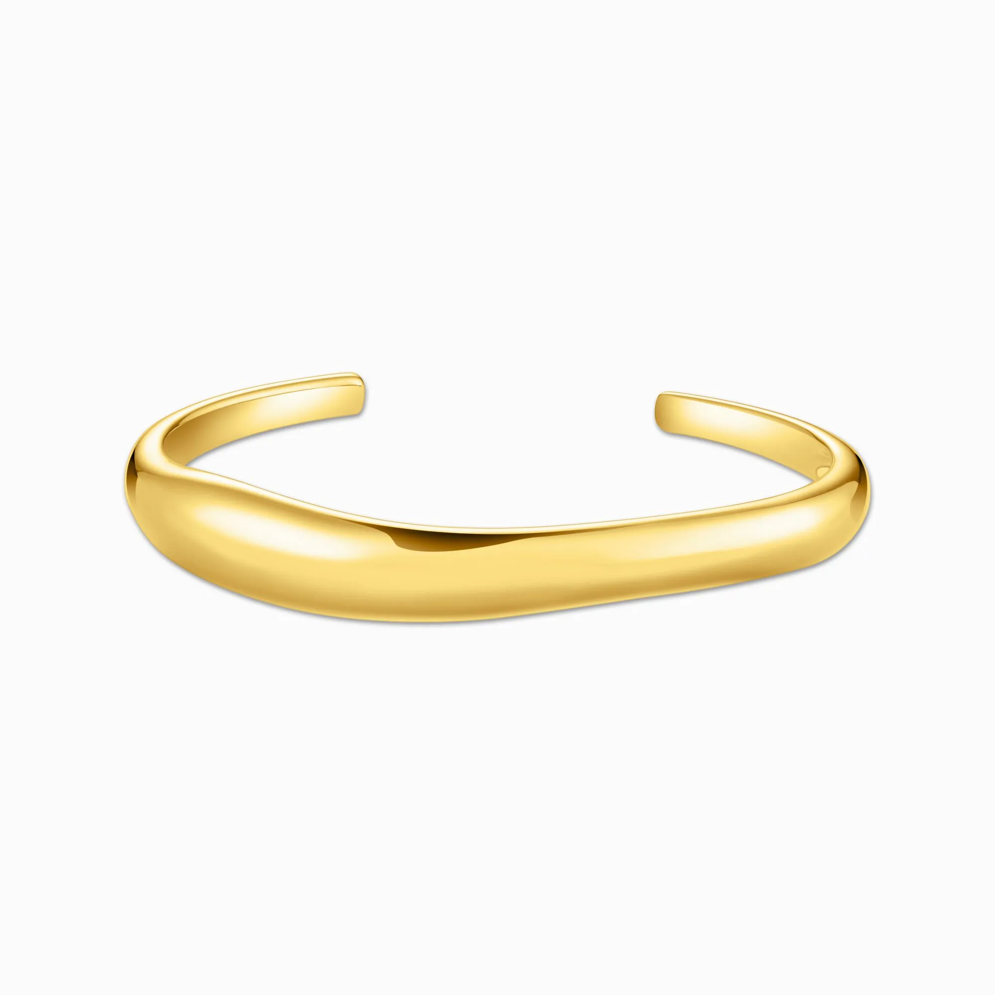 Bangle in organic shape gold