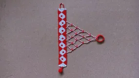 Beautiful Red and White Beaded Maasai Bracelet