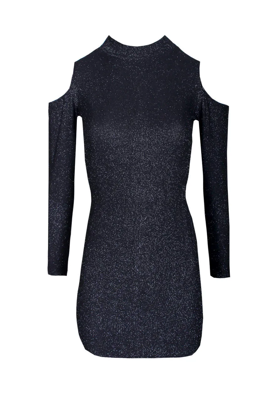 Black Cold Shoulder Bodycon Dress