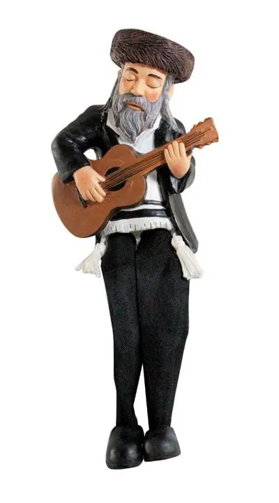 Bluenoemi  Musician Hassid Figurine.  Kleizmers Jewish Gift. Guitar player