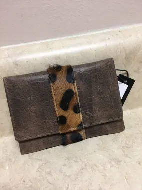 Brown with Leopard Credit Card Holder