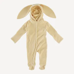 bunny footie | marzipan | organic cotton terry