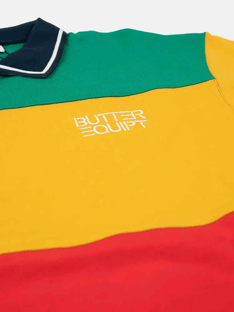 Butter Goods Ivy Stripe Pullover - Green / Yellow / Red