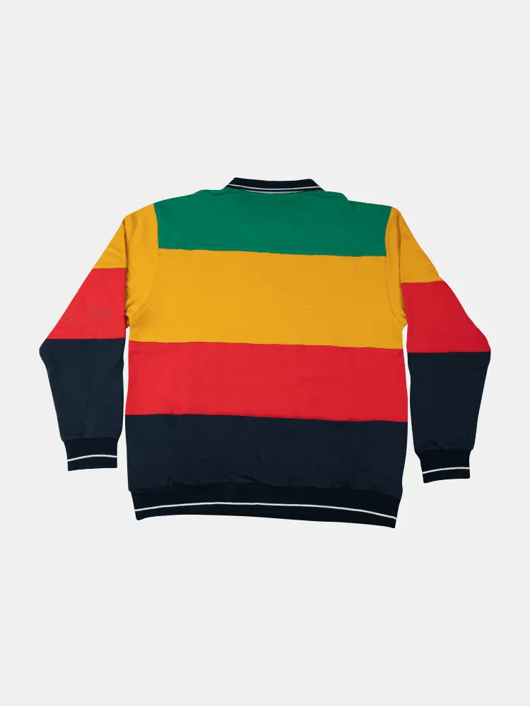 Butter Goods Ivy Stripe Pullover - Green / Yellow / Red