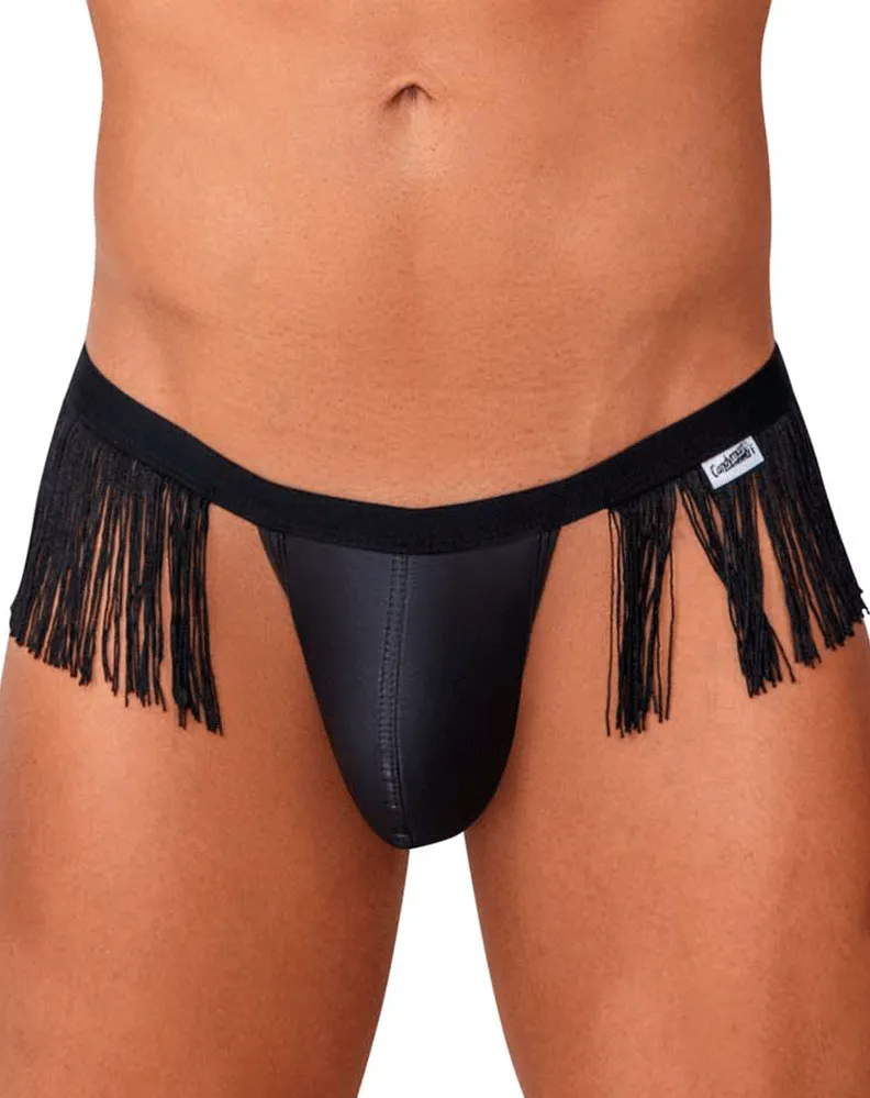 Candyman 99754 Fringe Thongs Black