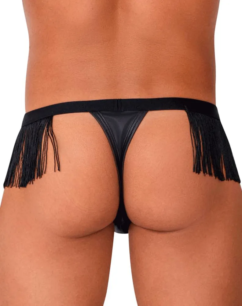 Candyman 99754 Fringe Thongs Black