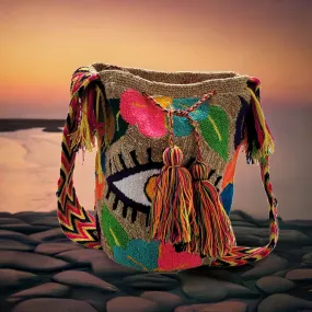 Caroline Large Handmade Punch-needle Wayuu Mochila Bag