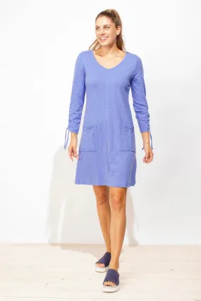 Cotton Slub 3/4 Sleeve Dress