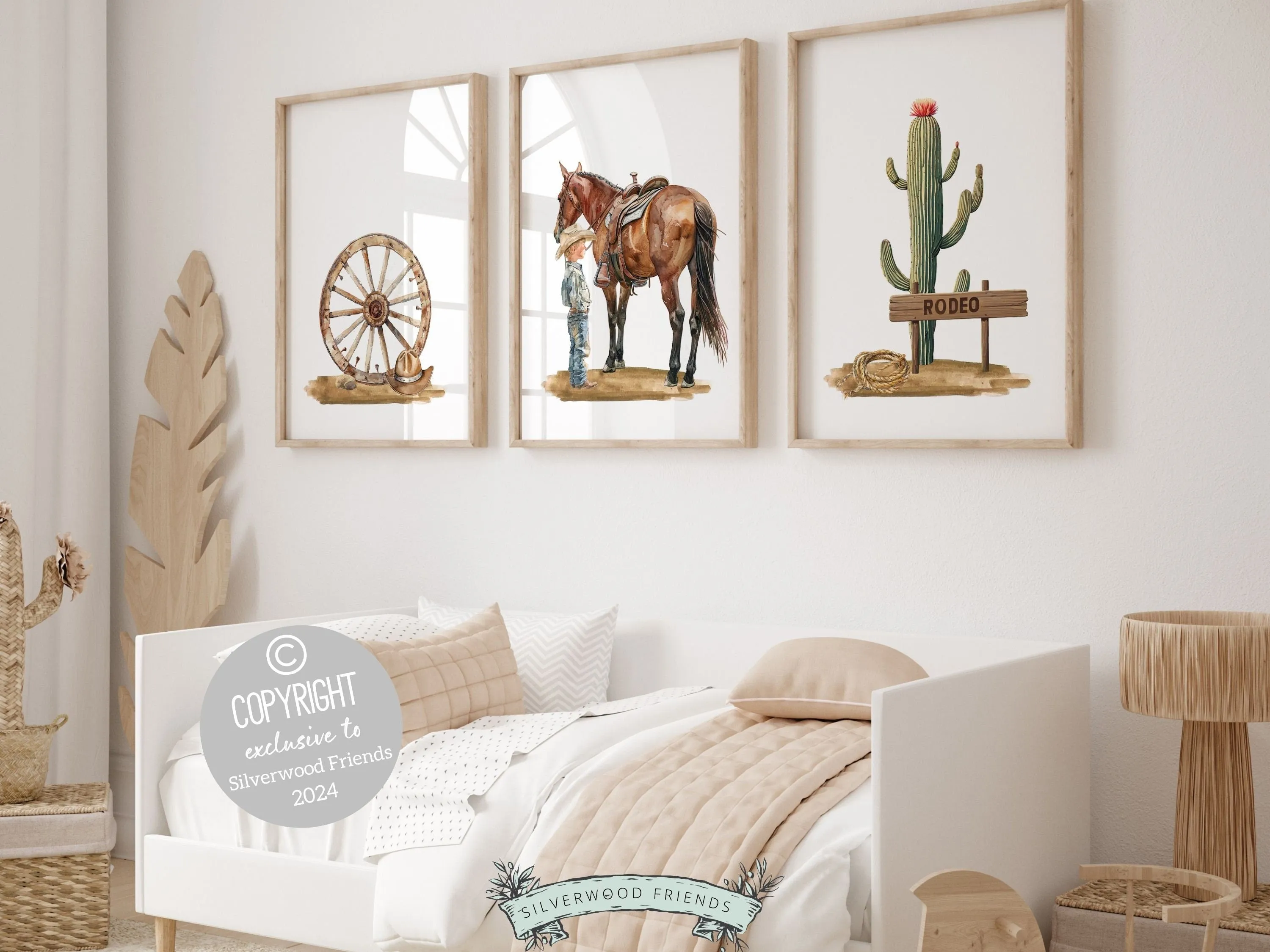 Cowboy Nursery Prints - Set 5