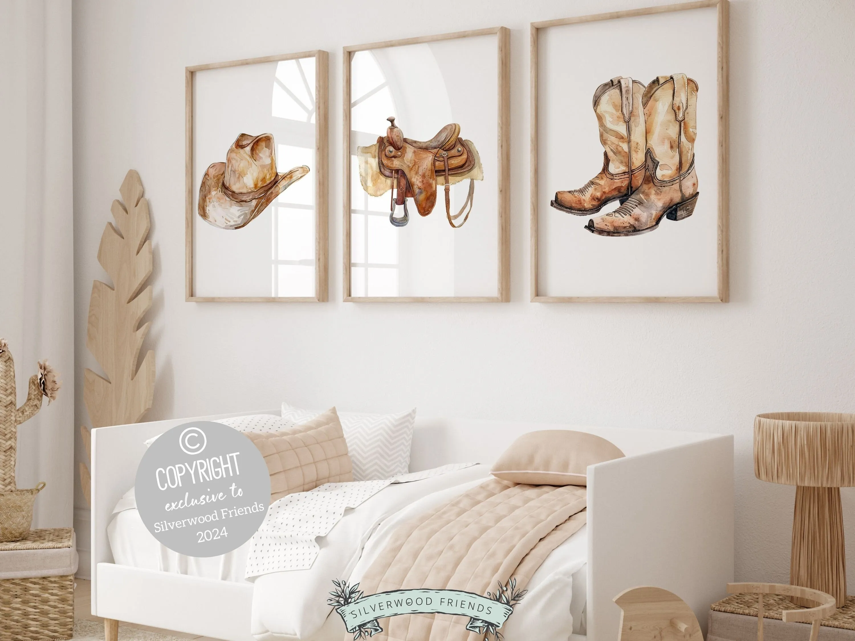 Cowboy Nursery Prints - Set of 3