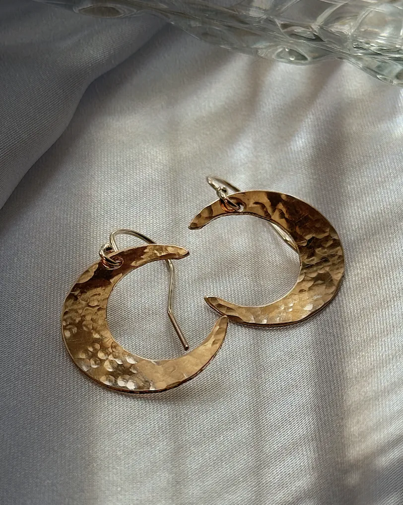 Crescent Moon Dangle Earrings