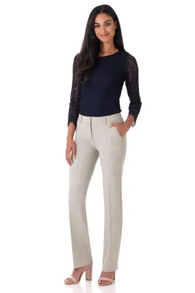 Easy care straight leg trouser dress pants