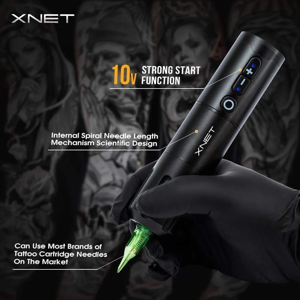 Elite Wireless Tattoo Pen Machine Powerful Coreless DC Motor Fast Charging 2400mAh Lithium Battery for Artist Body