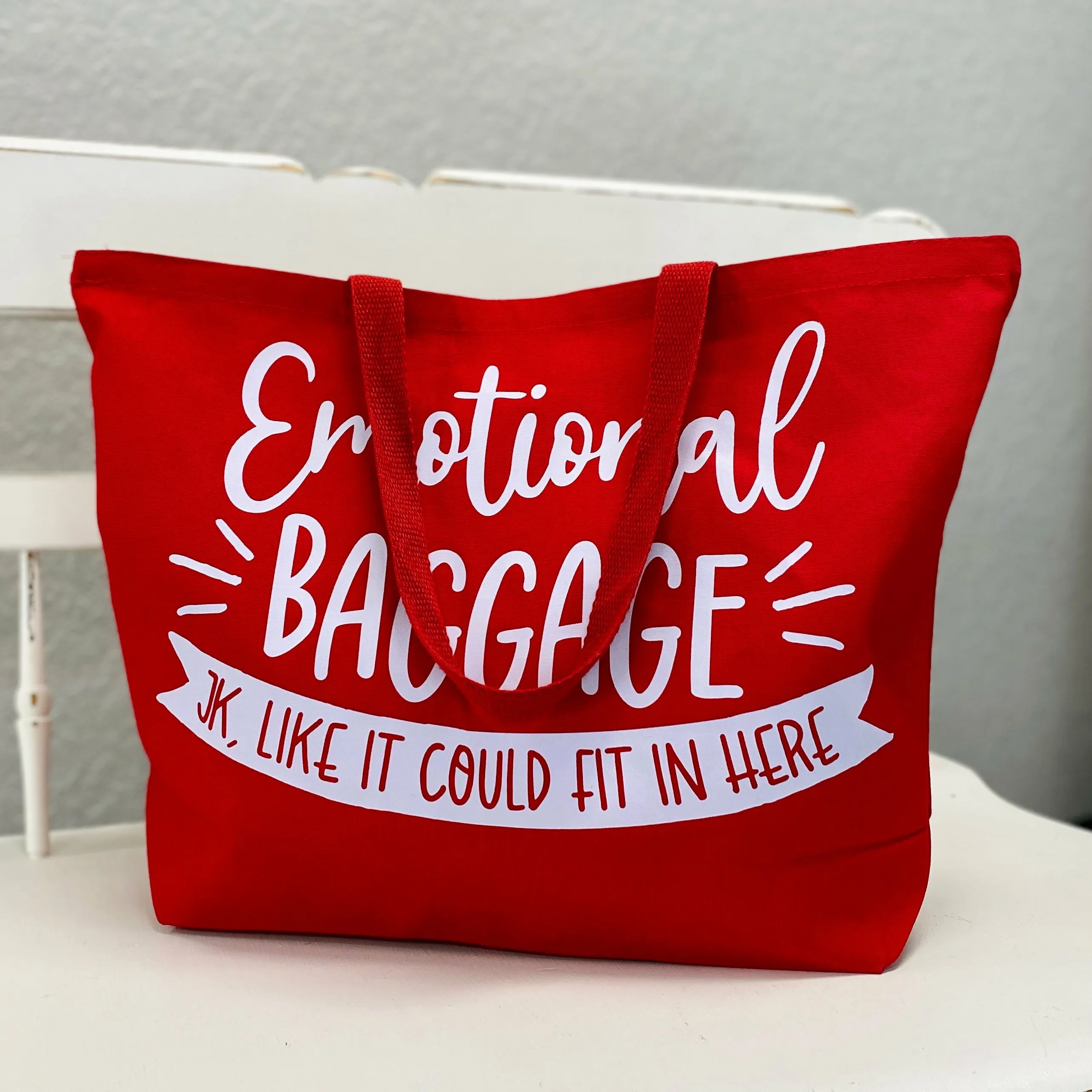 Emotional Baggage Red Bag