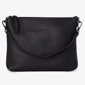 Everyday Leather Crossbody Bag - Black