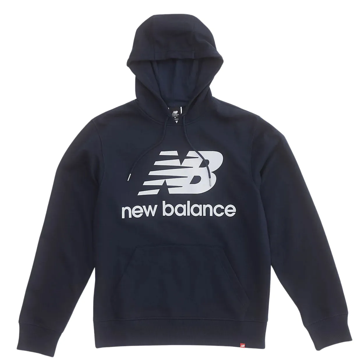 Felpa Uomo New Balance Essentials Stacked Logo PO Blu