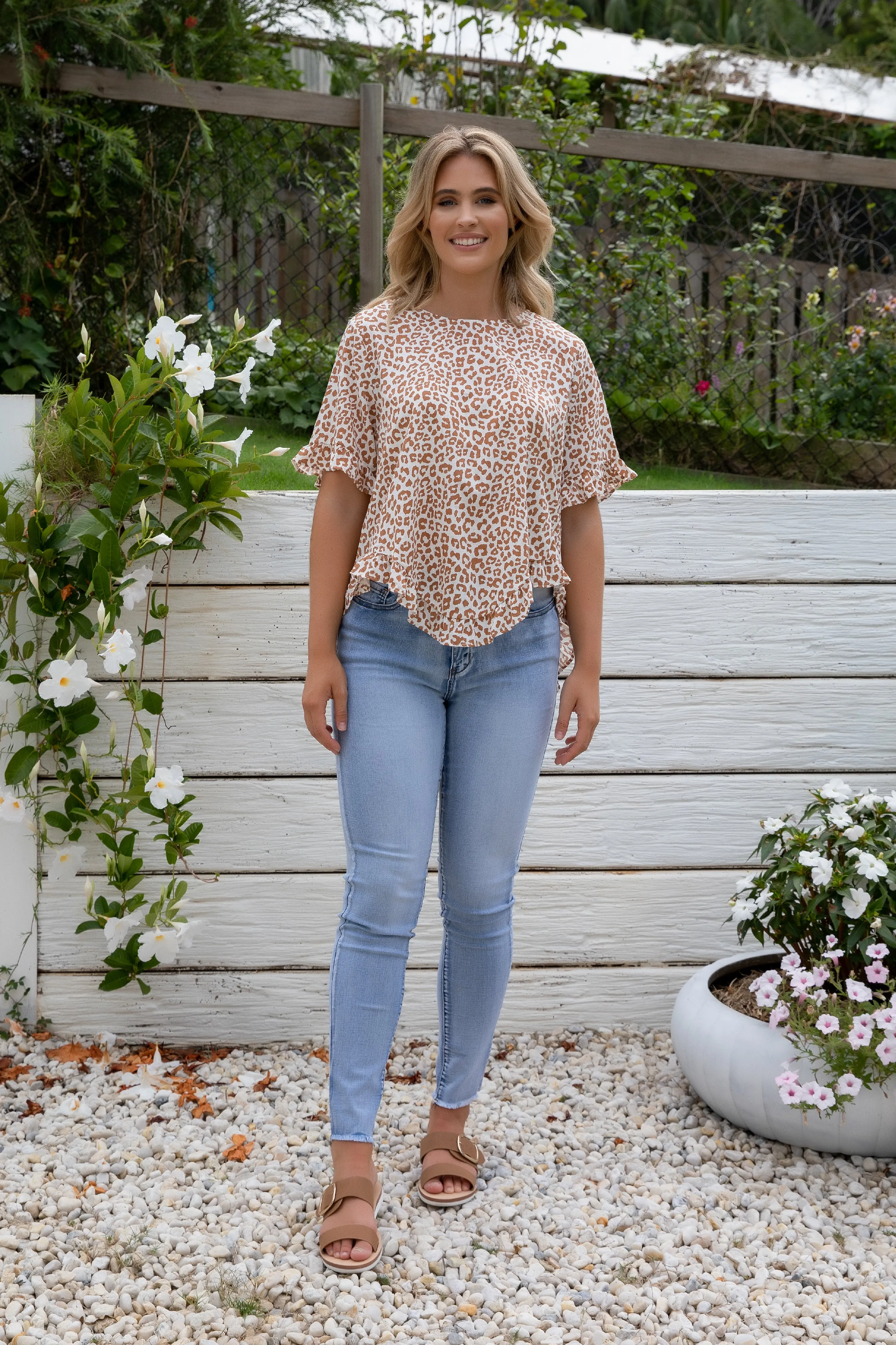 FINAL SALE Element Top in Cyprus Leopard