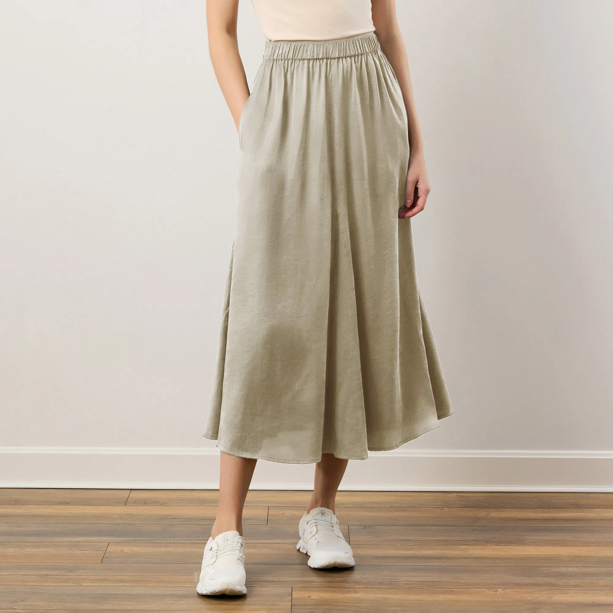 Flow TENCEL™ LUXE Midi Skirt