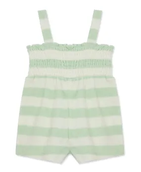 Focus Kids Celadon Stripe Terry Romper (3M-12M)