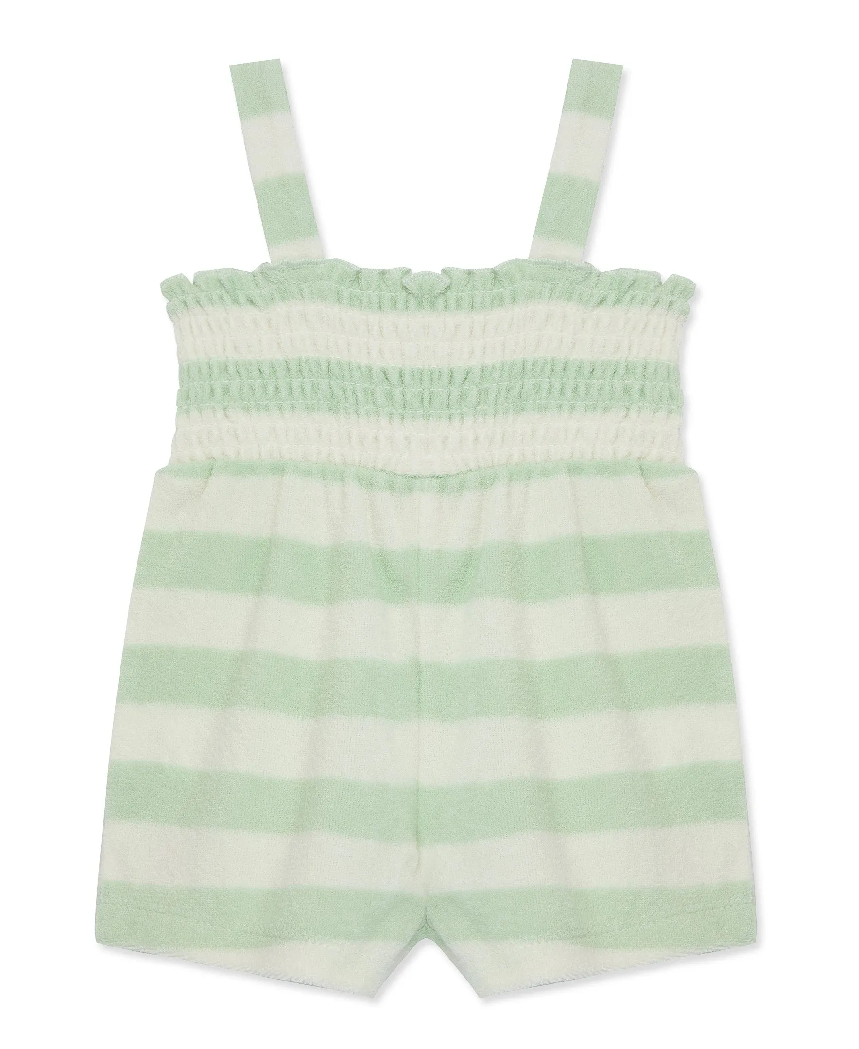 Focus Kids Celadon Stripe Terry Romper (3M-12M)