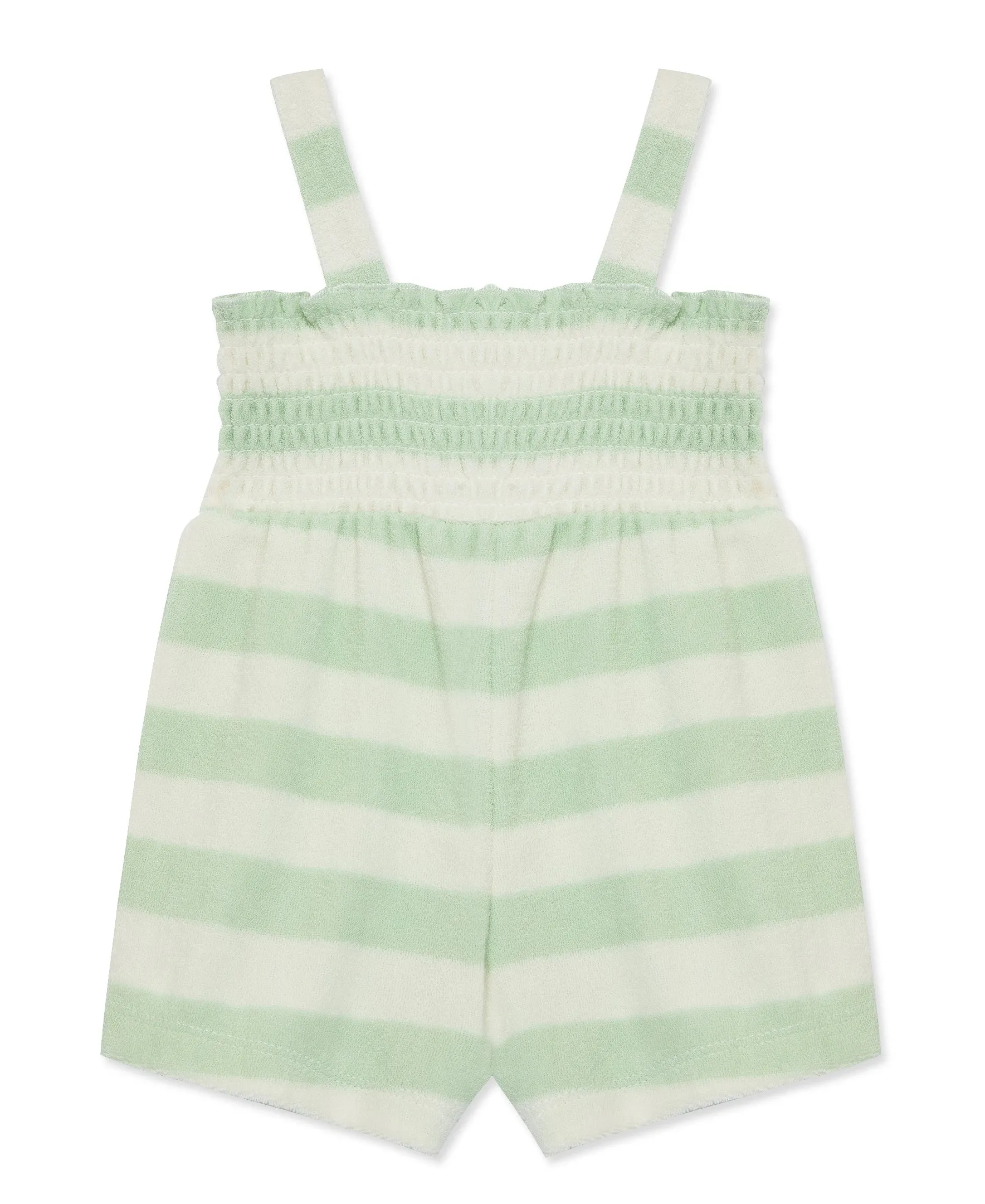 Focus Kids Celadon Stripe Terry Romper (3M-12M)