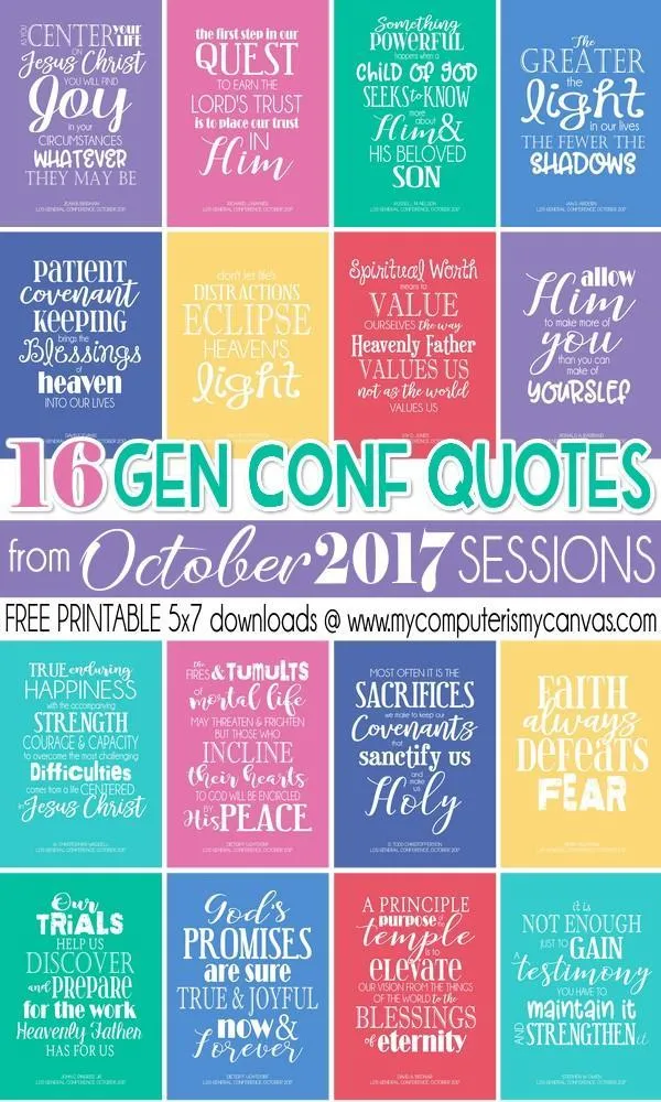 General Conference Quotes {April 2017} FREEBIE