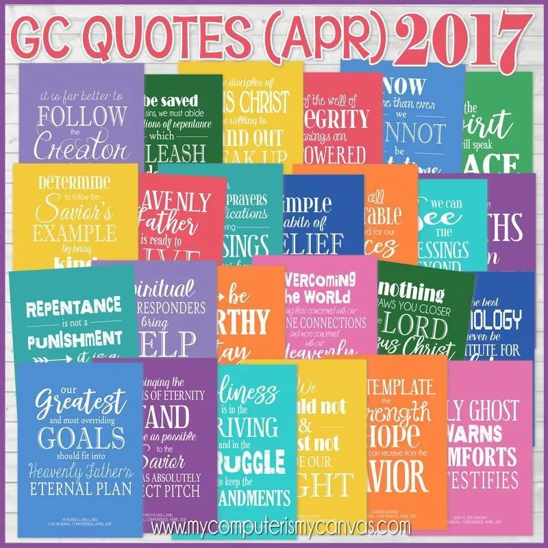 General Conference Quotes {April 2017} FREEBIE