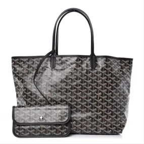 Goyard Goyardine Saint Louis Pm Black Coated Canvas Tote