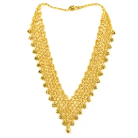 Hand Beaded Necklace - Shimmering Gold