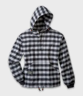 Hooded Flannel Pullover - Gray Buffalo