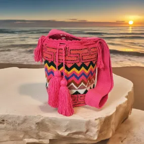 Jaylee Large Handmade Punch-needle Wayuu Mochila Bag