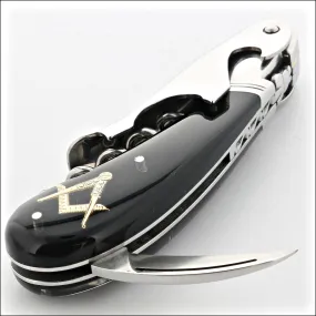 Laguiole Magnum Masonic Symbol Inlay Corkscrew - B