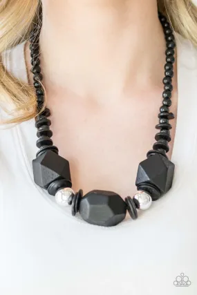 Paparazzi Accessories  - Costa Maya Majesty #N164 Box 11 - Black Necklace