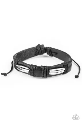 Paparazzi Industrial Interstate - Black Urban Bracelet