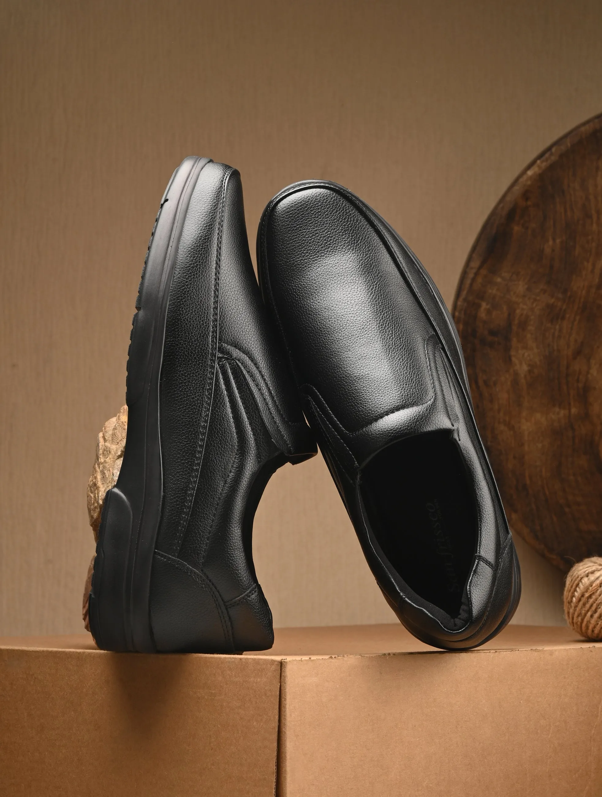 Penton Black Comfort Slip-Ons