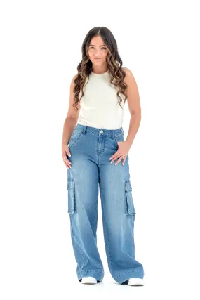 Petite Re:Denim Wide Leg in Zayden