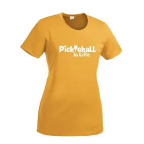 Pickleball Is LIfe | Women’s Short Sleeve Crewneck Athletic Shirts | 100% Polyester