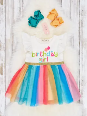 "Birthday Girl" Tulle Ruffle Dress