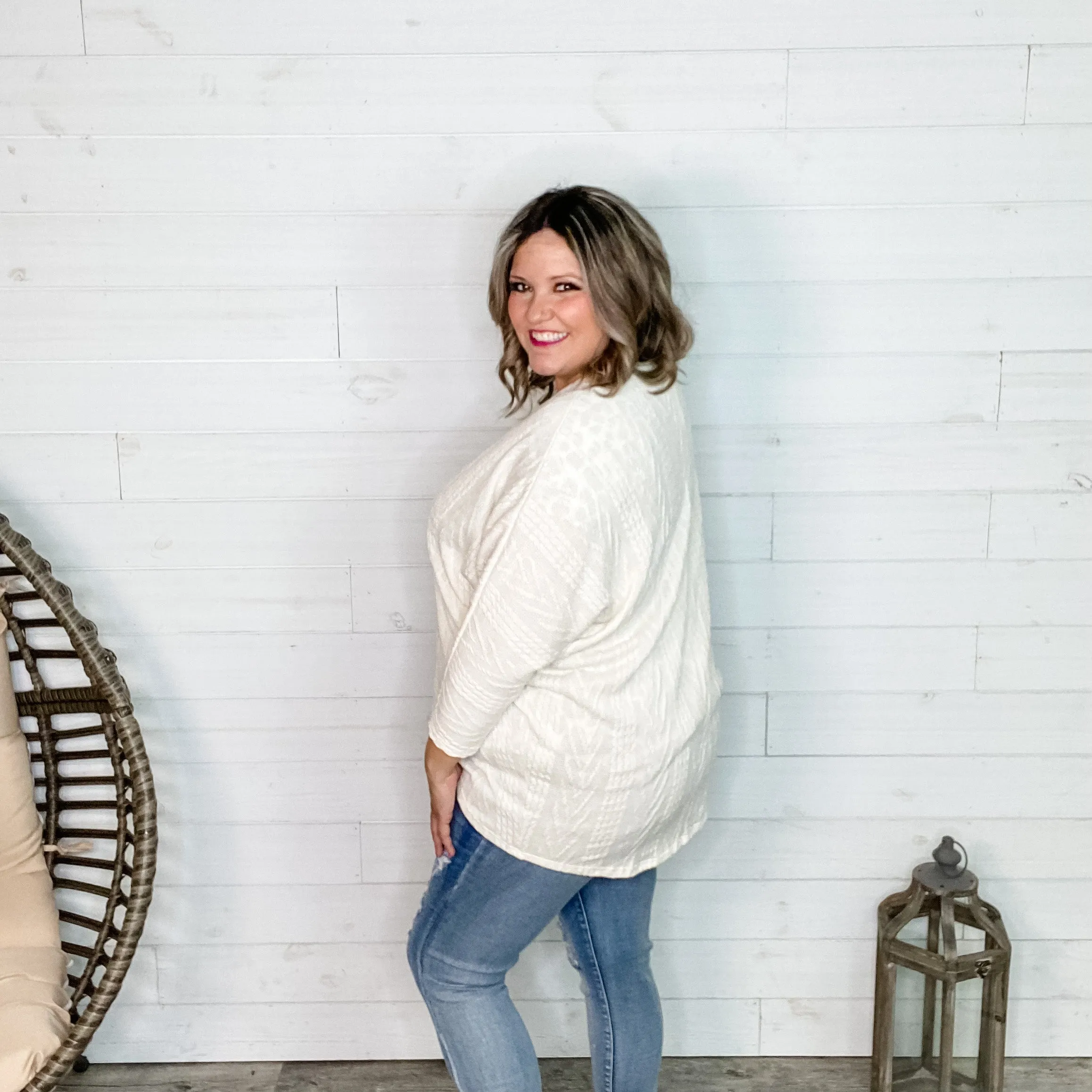 "Creature Comfort" Cocoon Cardigan (Ivory)