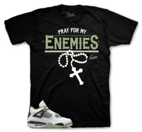 Retro 4 Seafoam Oil Green Shirt - Enemies - Black