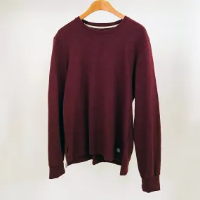 S - Burgundy Double Slub L/S T-Shirt