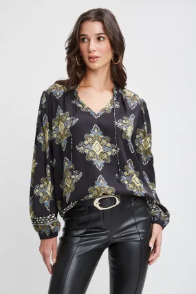 Silk Geometric Shirt