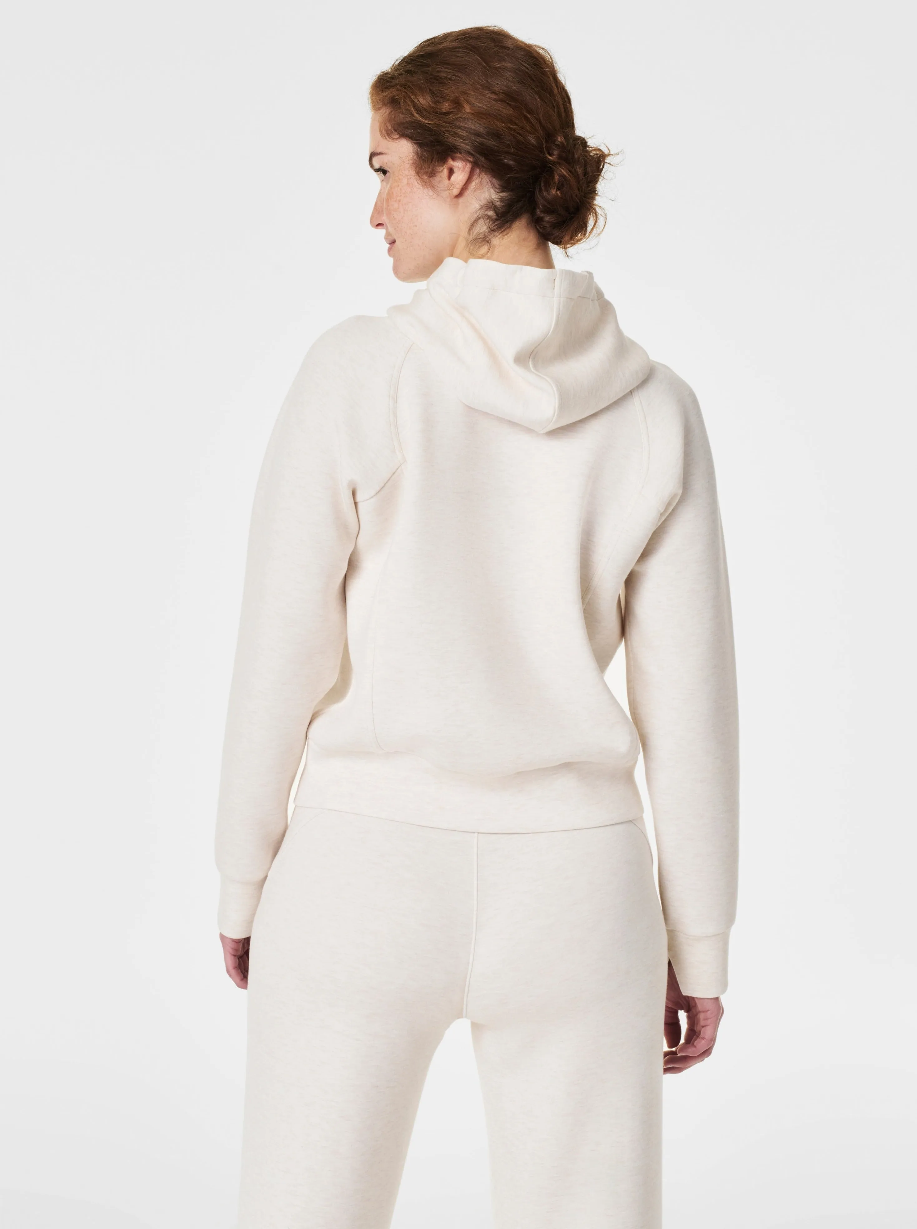 Spanx AirEssentials Full Zip Hoodie - Oatmeal Heather